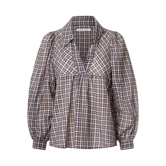 SAMSOE Tops - SAMSOE SAMSOE Opal Plaid Shirt in Clay